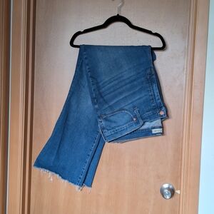 Madewell Cali Demi Boot Wide Leg Jeans in Classic Blue